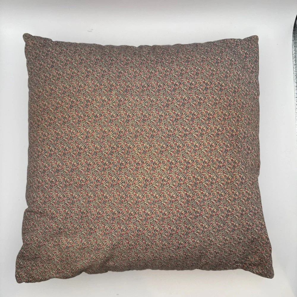 Vtg Quilted Heart Pillow Cottagecore Calico Floral Country Patchwork Cushion 15
